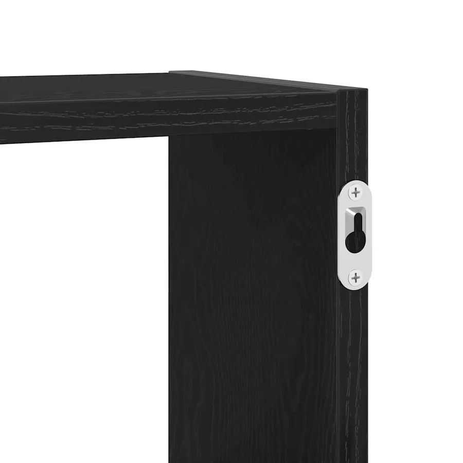 Étagère murale en chêne noir 129 x 18 x 42 cm bois d'ingénierie - 9