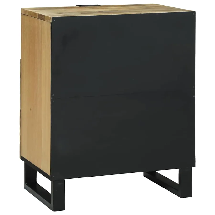 Table de chevet Naturel 50 x 33 x 62 cm Bois d'ingénierie - 5