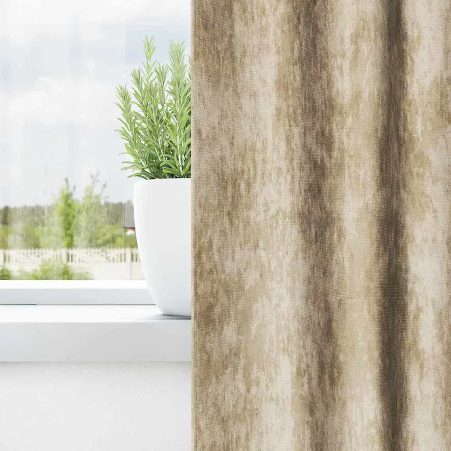 Rideaux en velours 2 pcs Crème 245 x 140 cm Velours - 3