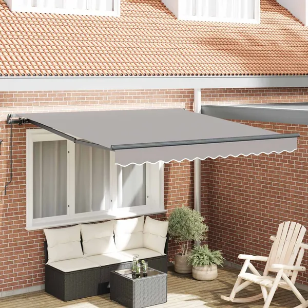 Auvent rétractable Gris clair 300 x 250 cm