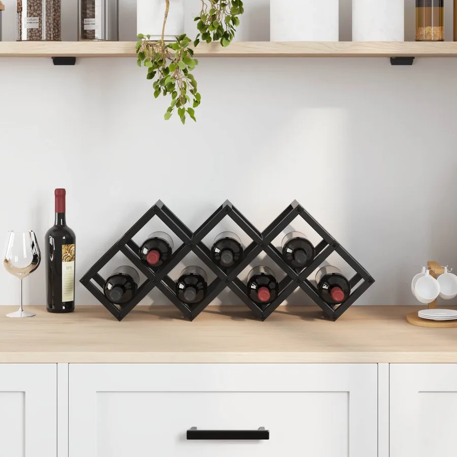 Étagère à vin Chêne noir 63 x 16,5 x 25 cm - 4