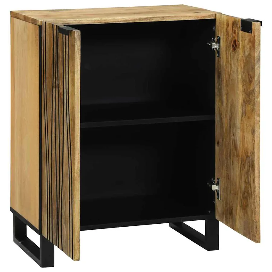 Buffet Naturel 60 x 33,5 x 75 cm Bois de mangue massif - 2