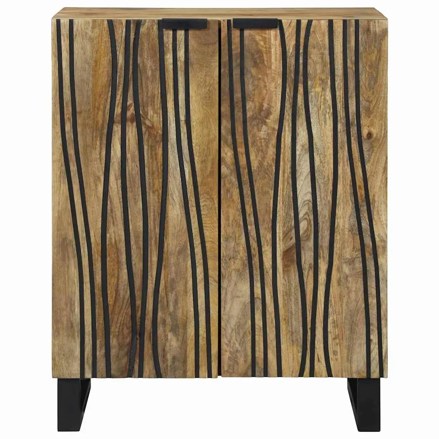 Buffet Naturel 60 x 33,5 x 75 cm Bois de mangue massif - 3