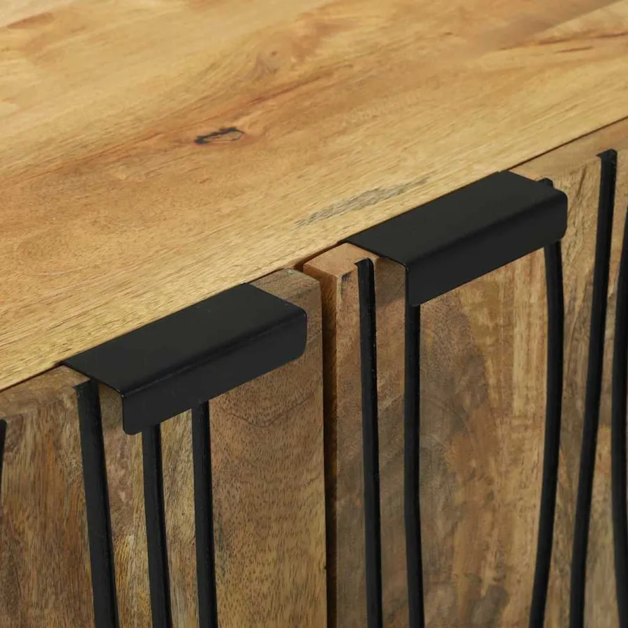 Buffet Naturel 60 x 33,5 x 75 cm Bois de mangue massif - 7
