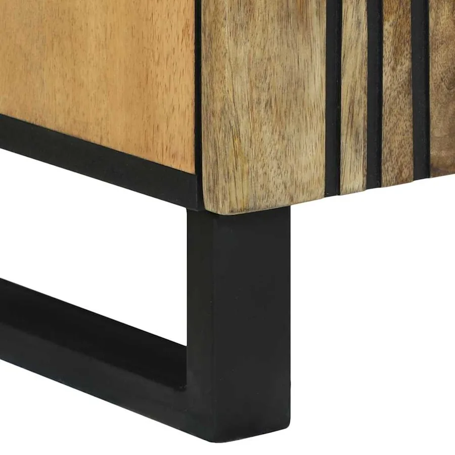 Buffet Naturel 60 x 33,5 x 75 cm Bois de mangue massif - 8