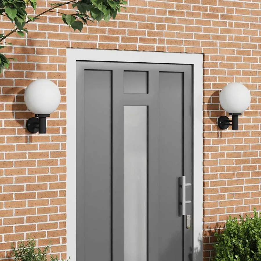 Applique Murale Extérieure 2 pcs Noir 28 x 25 x 38 cm
