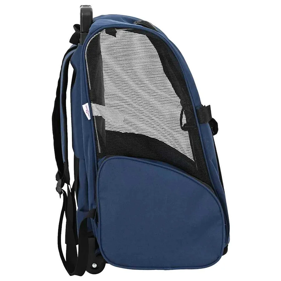 Chariot pour animaux de compagnie 3 en 1 Design Bleu 48 x 32 x (57-106) cm Tissu Oxford - 4