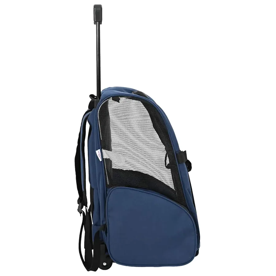 Chariot pour animaux de compagnie 3 en 1 Design Bleu 48 x 32 x (57-106) cm Tissu Oxford - 5