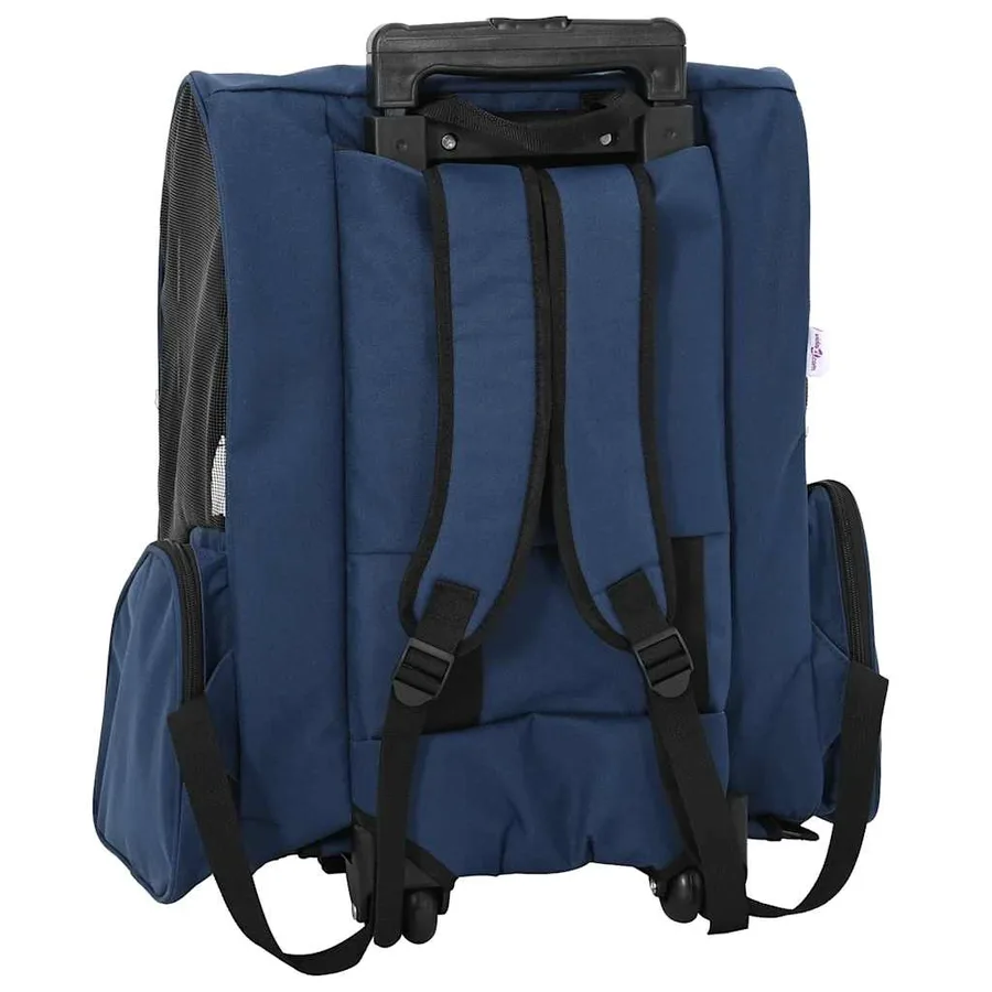 Chariot pour animaux de compagnie 3 en 1 Design Bleu 48 x 32 x (57-106) cm Tissu Oxford - 6