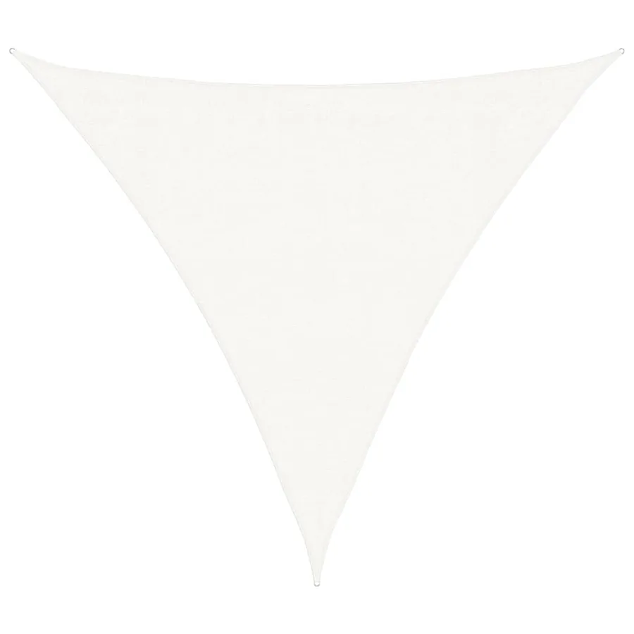 Voile d'ombrage PEHD Triangulaire 3,6 x 3,6 x 3,6 m Blanc - 2