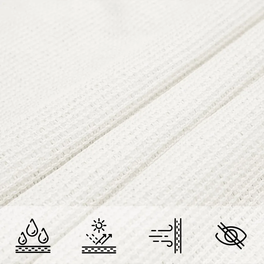 Voile d'ombrage PEHD Triangulaire 3,6 x 3,6 x 3,6 m Blanc - 7
