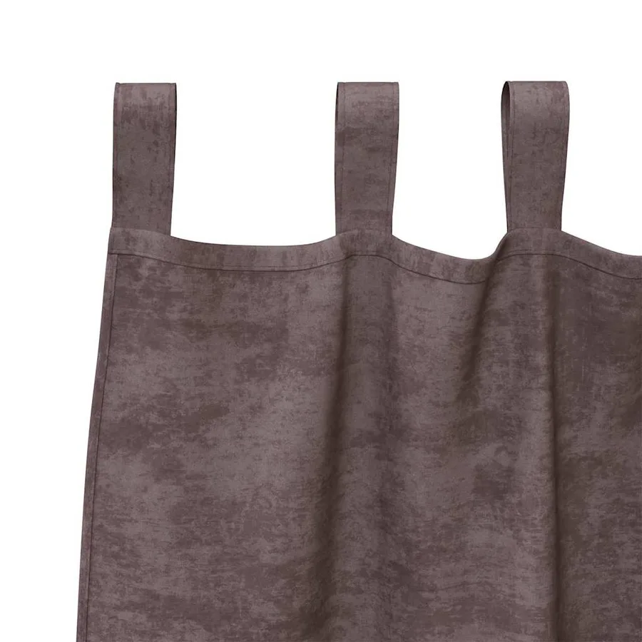 Rideaux en velours 2 pcs Marron 175 x 140 cm Velours - 5