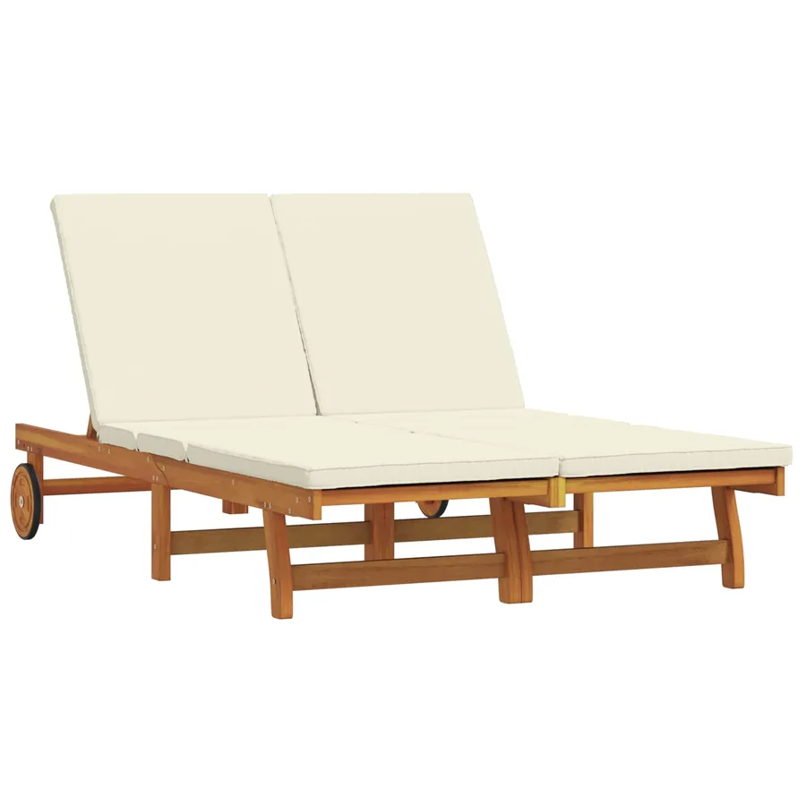 Transat Marron 125 x 200 x 84 cm Bois d'Acacia Massif