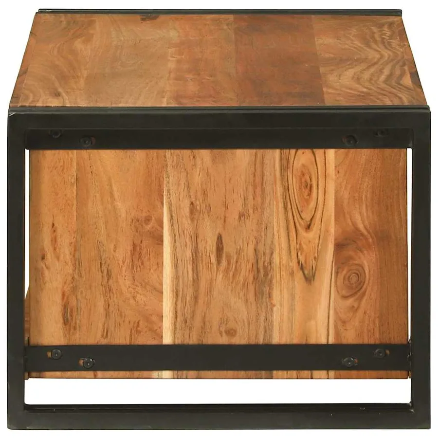 Table basse Marron 90 x 50 x 38 cm Bois d'Acacia Massif - 4