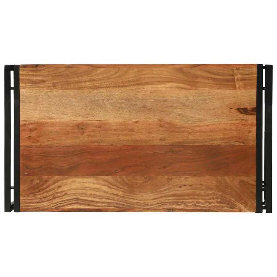 Table basse Marron 90 x 50 x 38 cm Bois d'Acacia Massif - 5