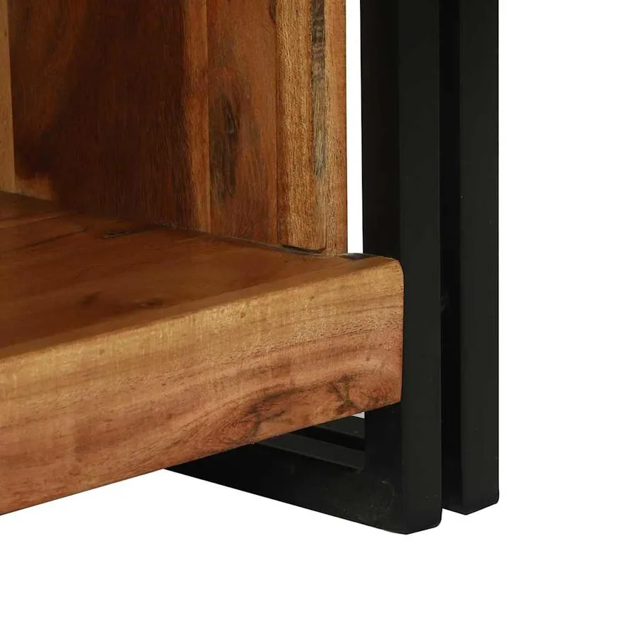 Table basse Marron 90 x 50 x 38 cm Bois d'Acacia Massif - 8