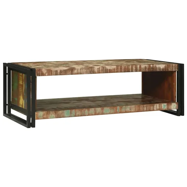 Table basse Multicolore 120 x 50 x 38 cm Bois Recyclé Solide
