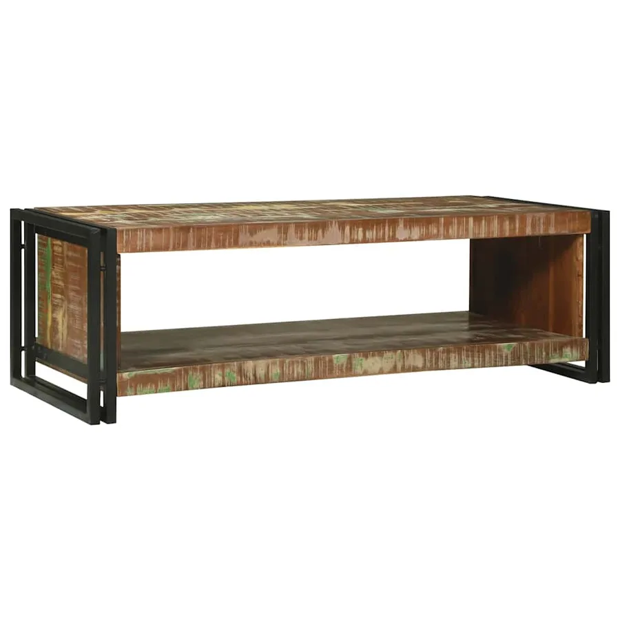 Table basse Multicolore 120 x 50 x 38 cm Bois Recyclé Solide - 2
