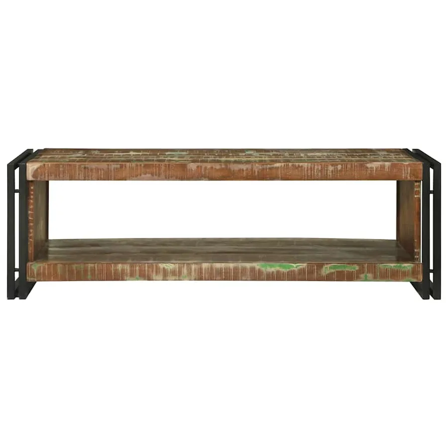 Table basse Multicolore 120 x 50 x 38 cm Bois Recyclé Solide - 3