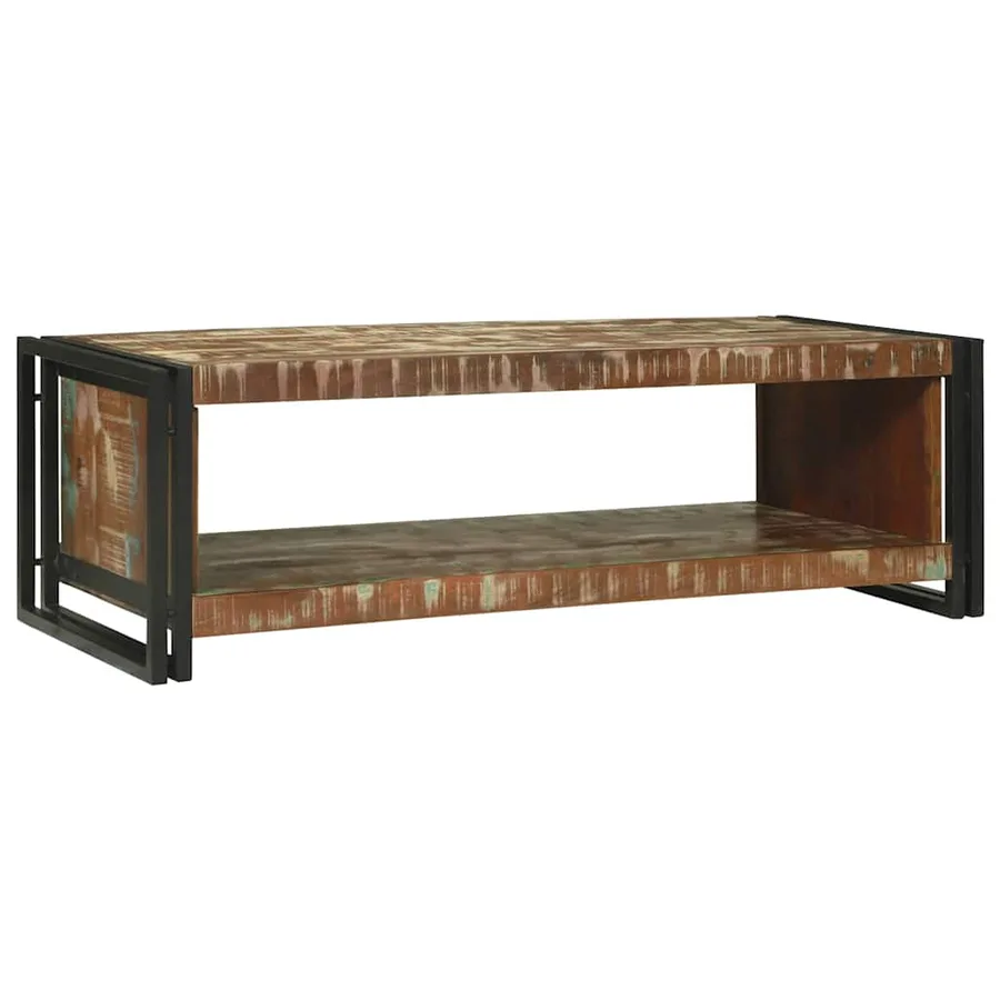 Table basse Multicolore 120 x 50 x 38 cm Bois Recyclé Solide - 5