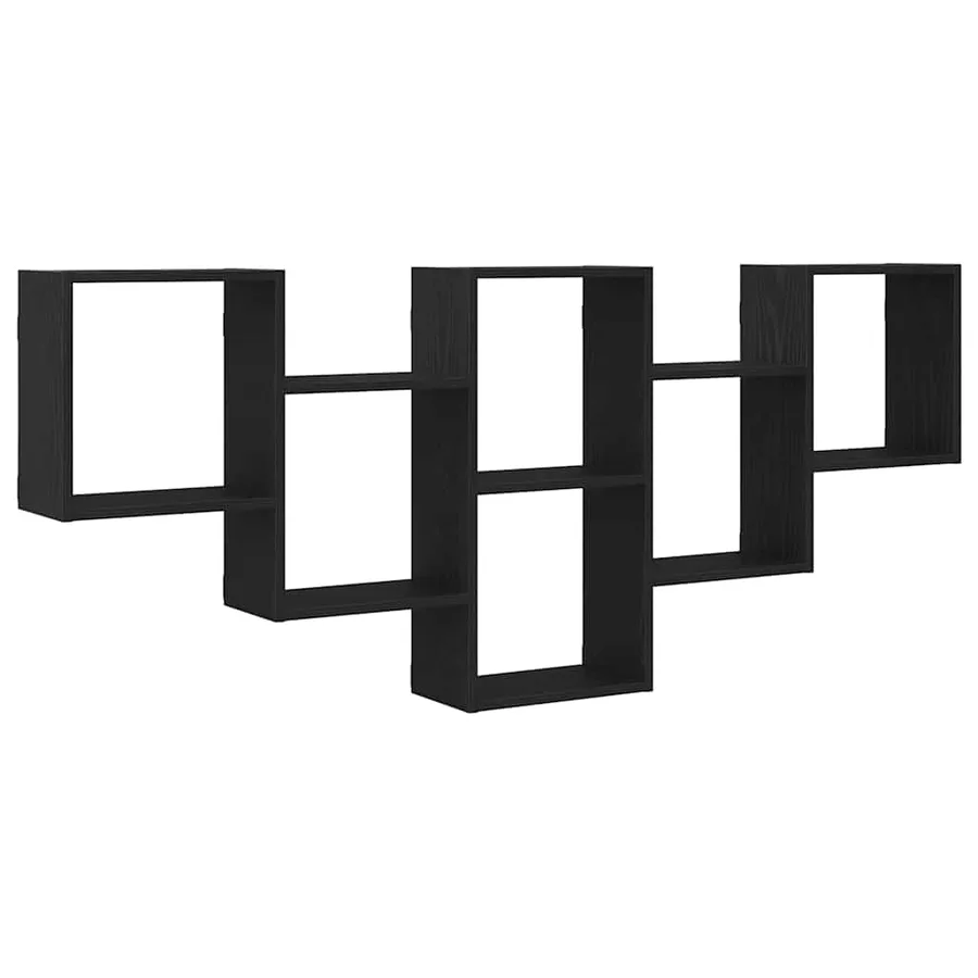 Étagère murale en chêne noir 159 x 18 x 66 cm bois d'ingénierie - 2