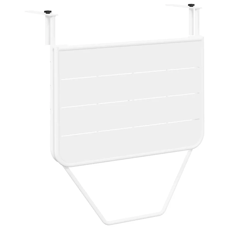 Table Suspendue de Balcon Blanc 60 x 39 x 65 cm Acier - 5