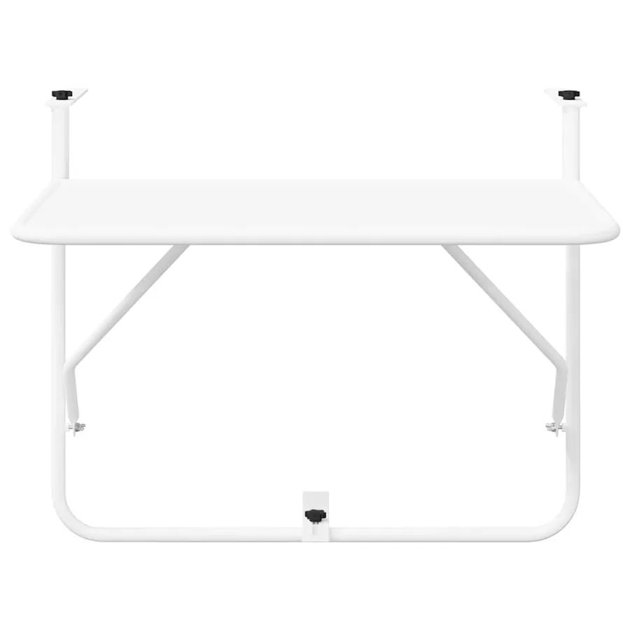 Table Suspendue de Balcon Blanc 60 x 39 x 65 cm Acier - 6
