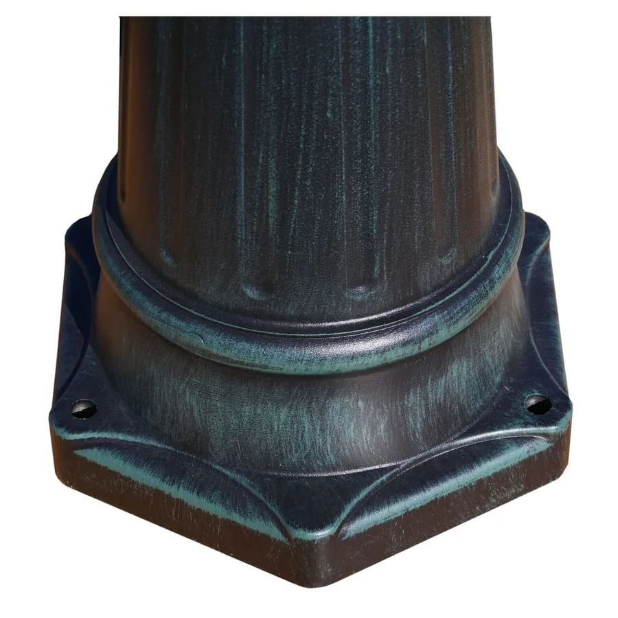 Garden lamp post 2 arms 215 cm Dark green/Black Aluminium - 6