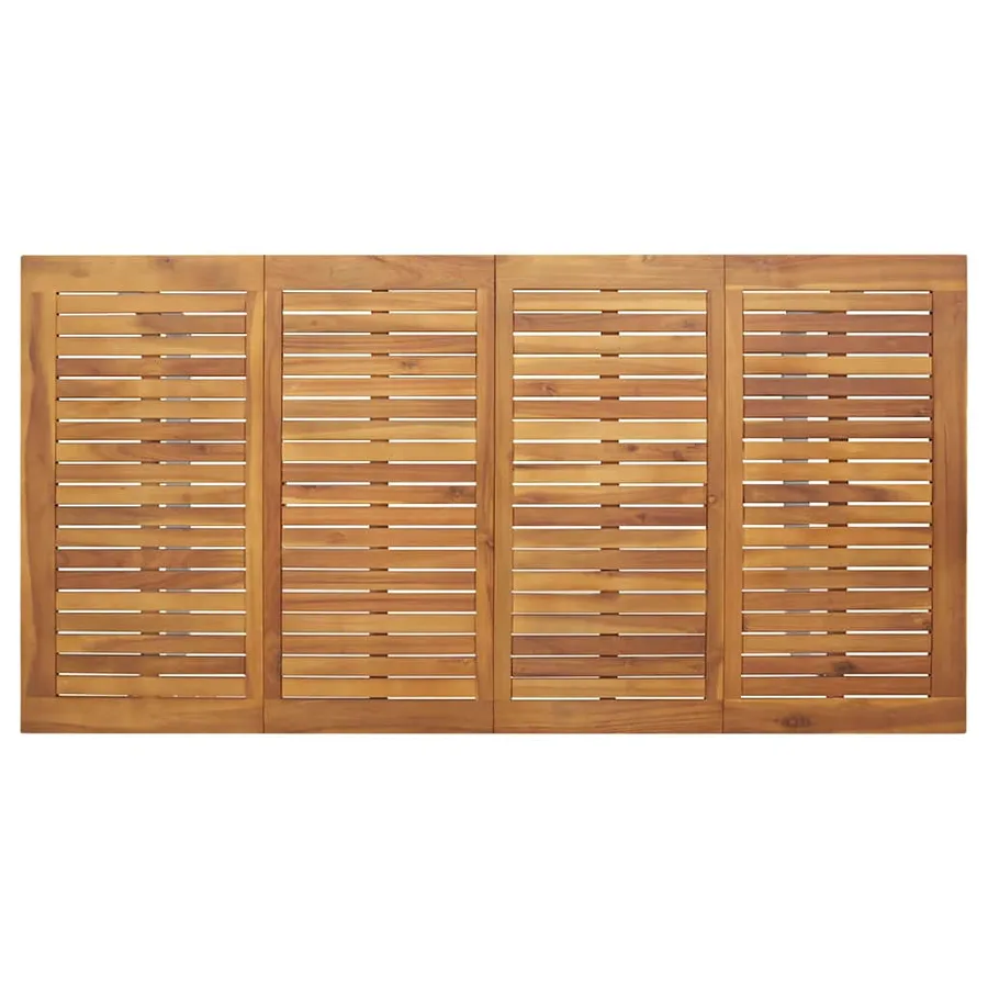 Table de Jardin Gris 180 x 90 x 75 cm Bois d'Acacia Massif - 7