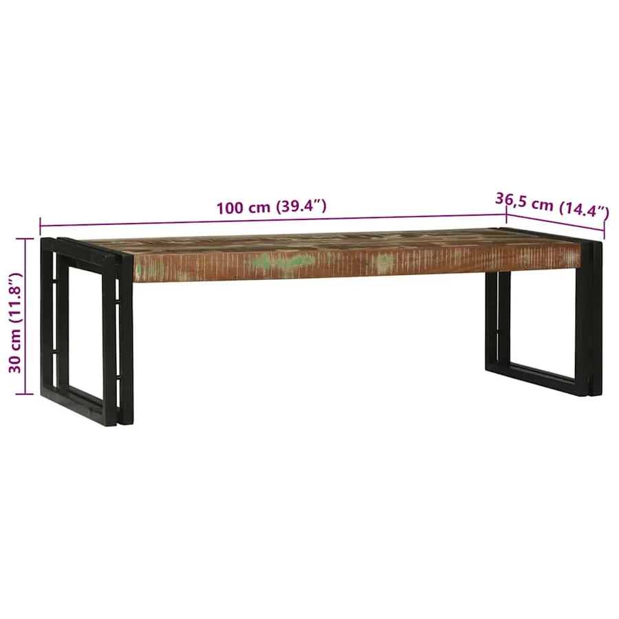 Table basse 2 pcs Multicolore Bois Recyclé Solide - 12