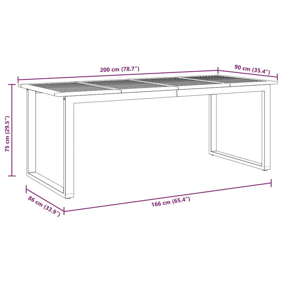 Ensemble de salle à manger pour jardin 9 pcs Gris - 12