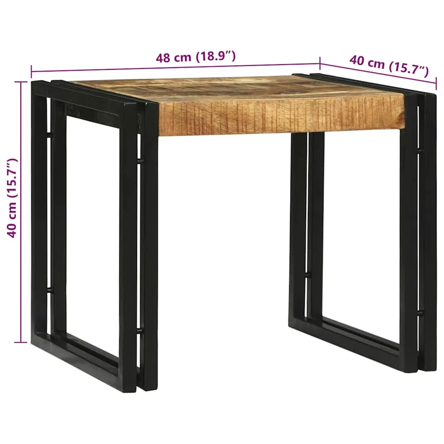 Table basse 2 pcs Marron 48 x 40 x 40 cm Bois de mangue massif - 11