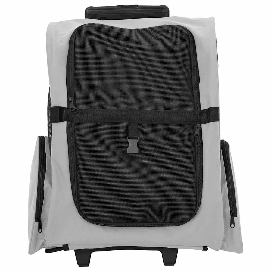 Chariot pour animaux de compagnie 3 en 1 Gris 48 x 32 x (57-106) cm Tissu Oxford - 3