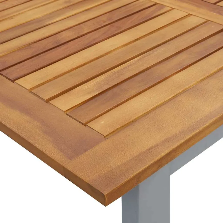 Ensemble de salle à manger pour jardin 7 pcs Gris - 9