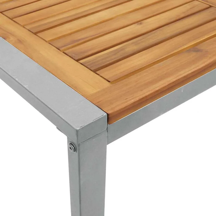 Ensemble de salle à manger pour jardin 5 pcs Gris - 9