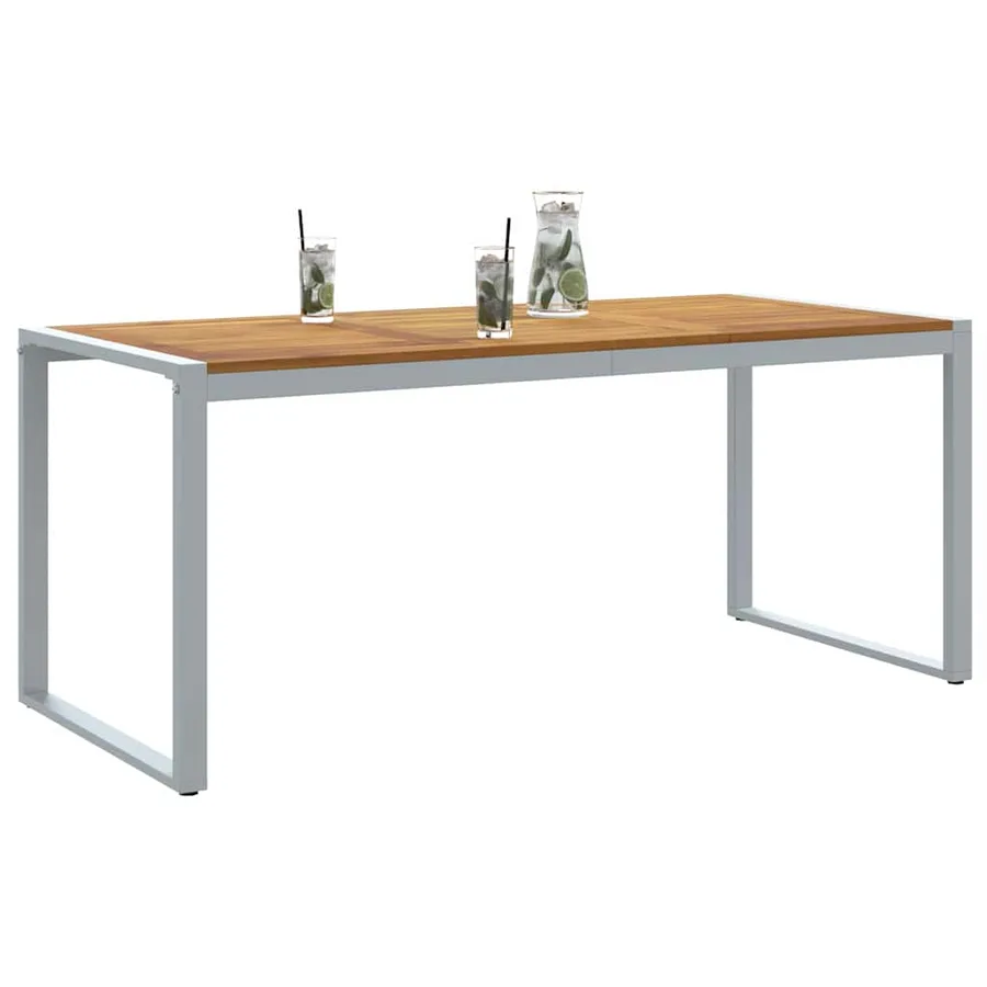 Table de Jardin Gris 180 x 90 x 75 cm Bois d'Acacia Massif - 3