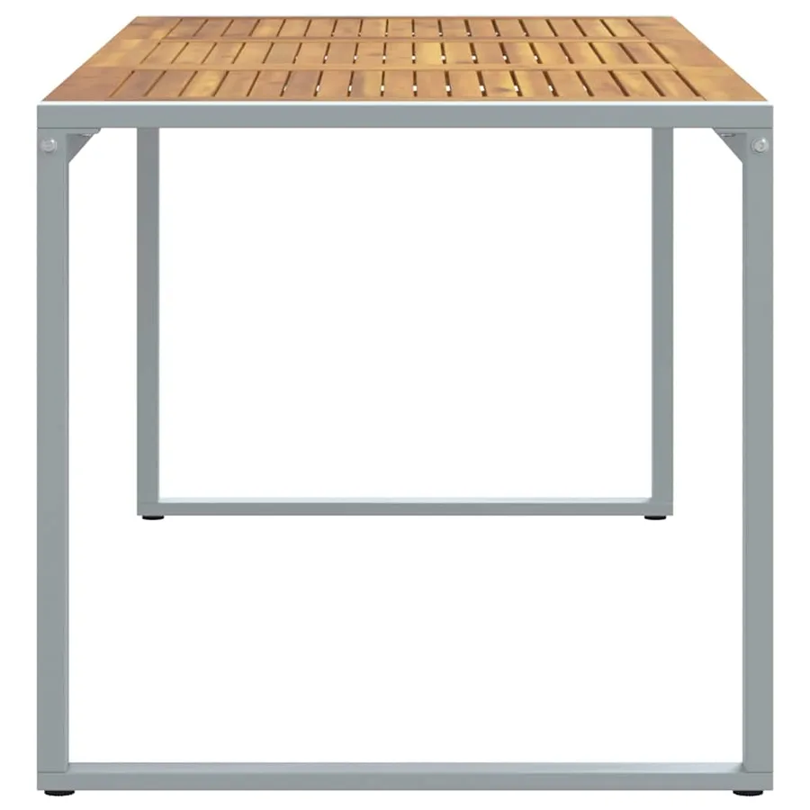 Table de Jardin Gris 180 x 90 x 75 cm Bois d'Acacia Massif - 6