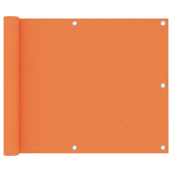 Écran de balcon Orange 75x500 cm Tissu Oxford