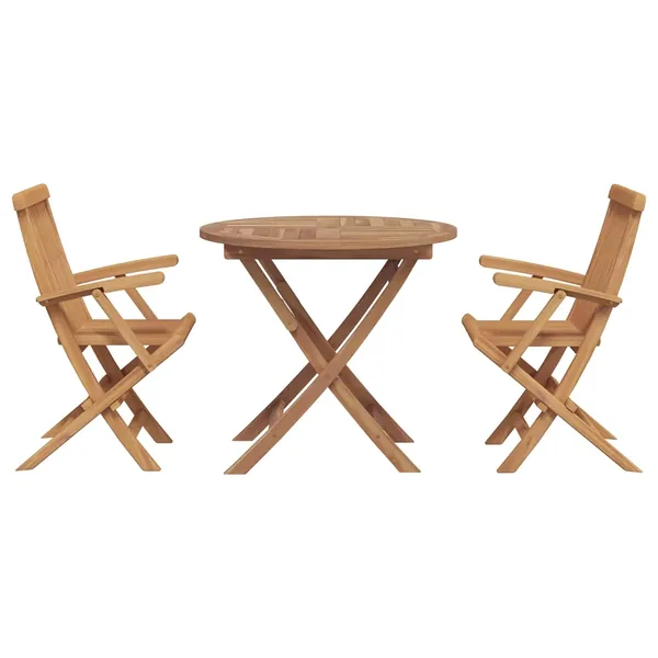 Ensemble de salle à manger pour jardin 3 pcs Marron