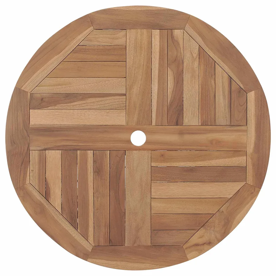Ensemble de salle à manger pour jardin 3 pcs Marron - 4