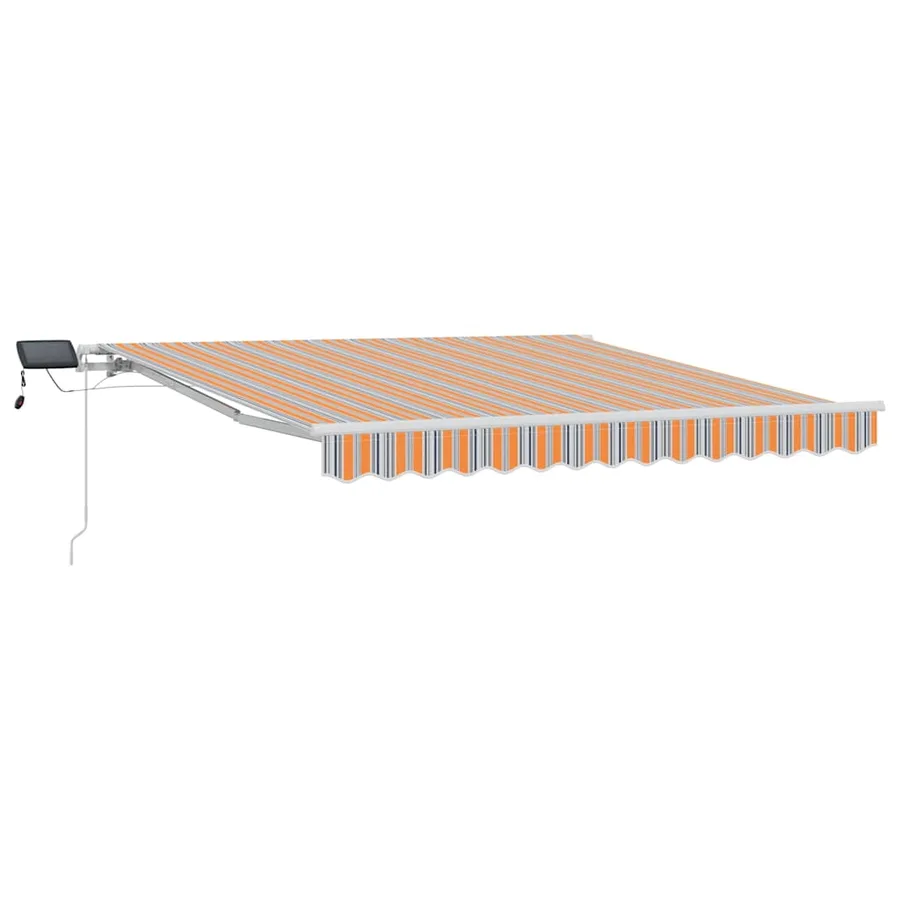 Auvent rétractable Multicolore 350 x 250 cm Tissu et Aluminium - 2