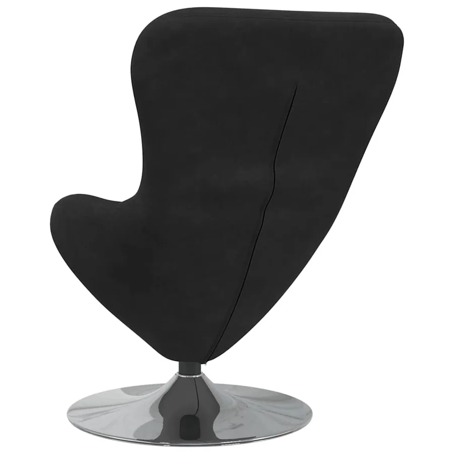 Fauteuil œuf Noir Velours - 6