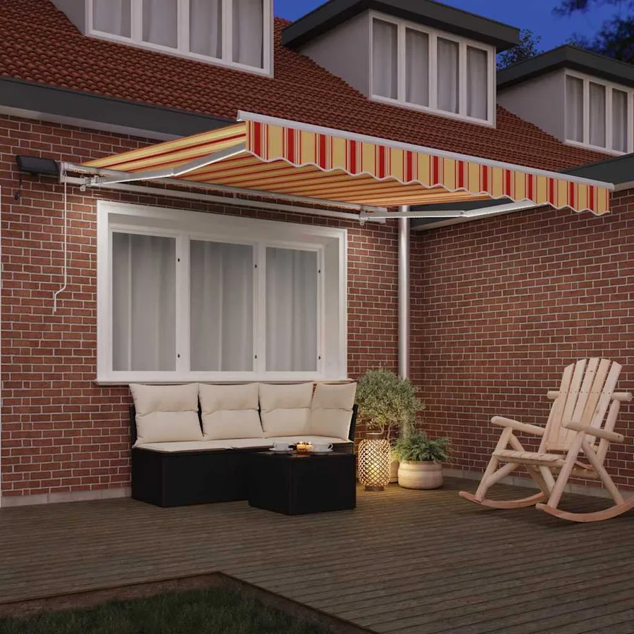 Auvent rétractable Jaune et Orange 300 x 250 cm - 3