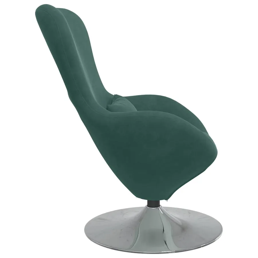 Fauteuil œuf Vert foncé Velours - 5