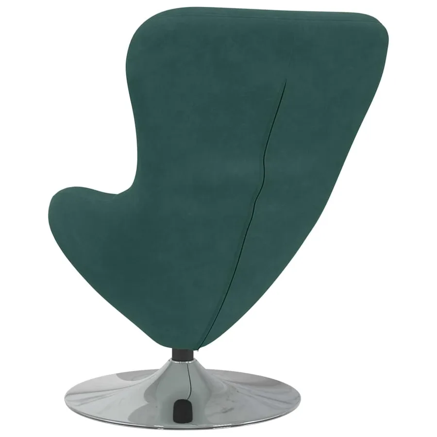Fauteuil œuf Vert foncé Velours - 6