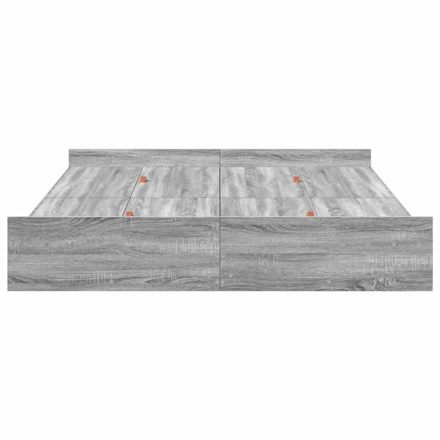 Cadre de lit avec rangement Gris Sonoma 140 x 200 cm - 6