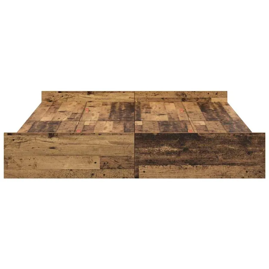 Cadre de lit avec rangement Bois Ancien 150 x 200 cm - 6