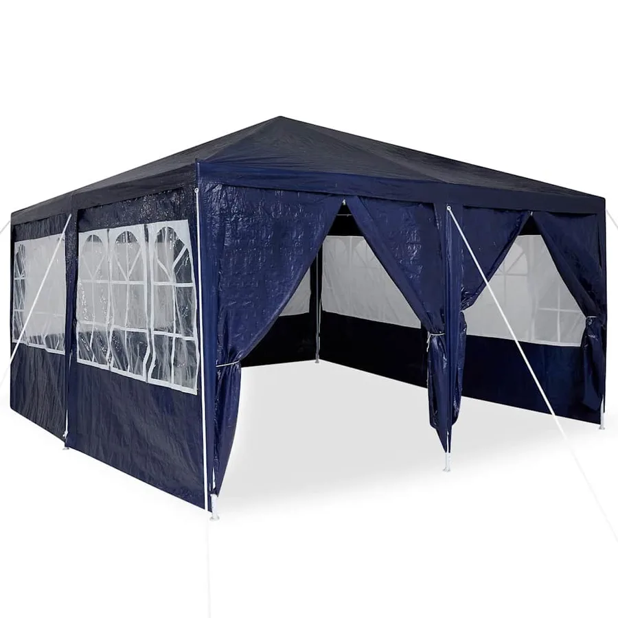 Tente de fête Bleu 400 x 400 x 266 cm Polyéthylène - 3