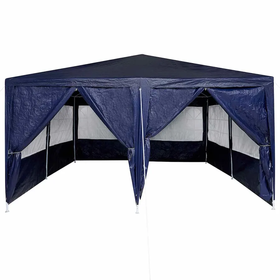Tente de fête Bleu 400 x 400 x 266 cm Polyéthylène - 5