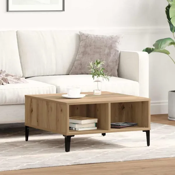 Table basse Chêne artisanal 60 x 60 x 30 cm